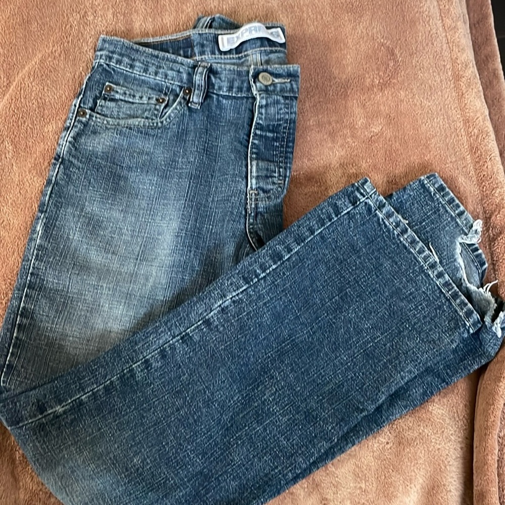 Express Precision fit blue denim